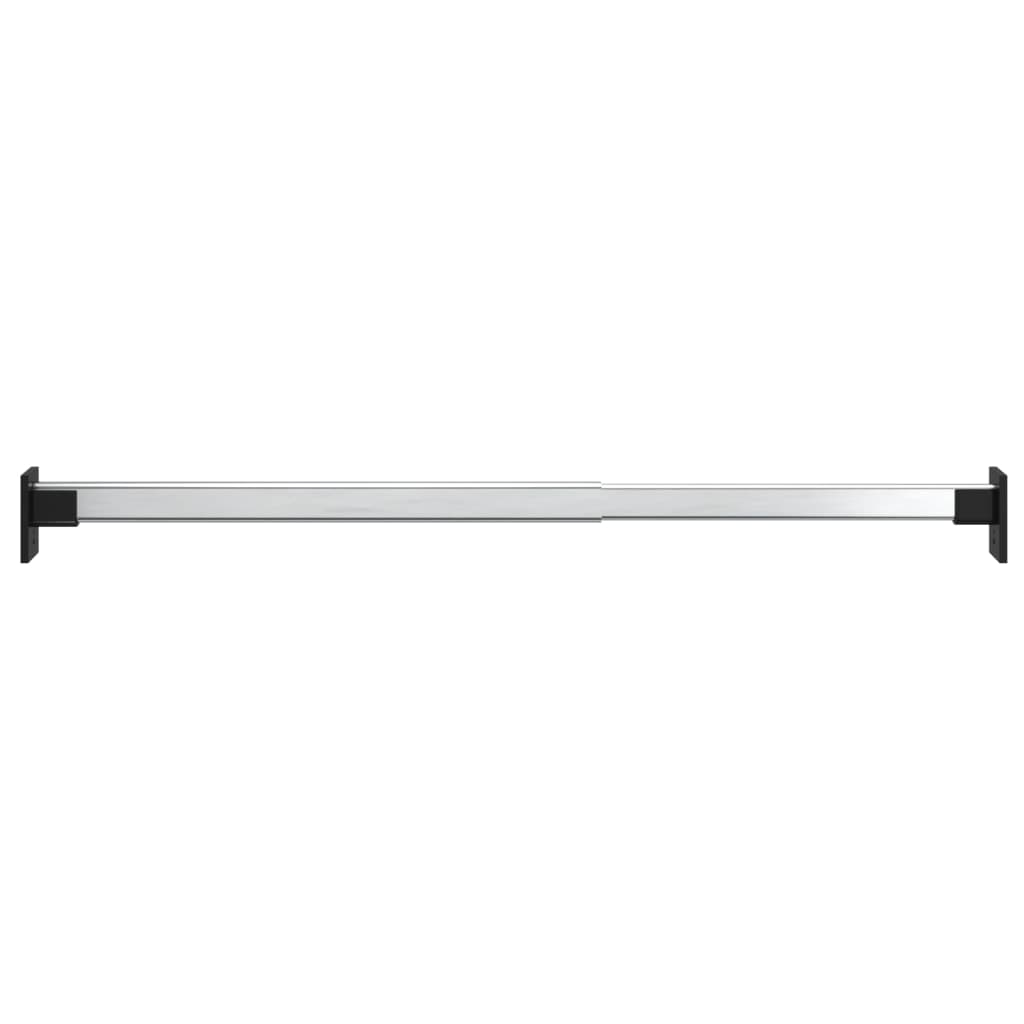 Telescopic Wardrobe Rails 2 pcs Silver 58-100 cm