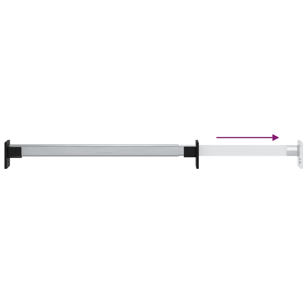 Telescopic Wardrobe Rails 2 pcs Silver 58-100 cm
