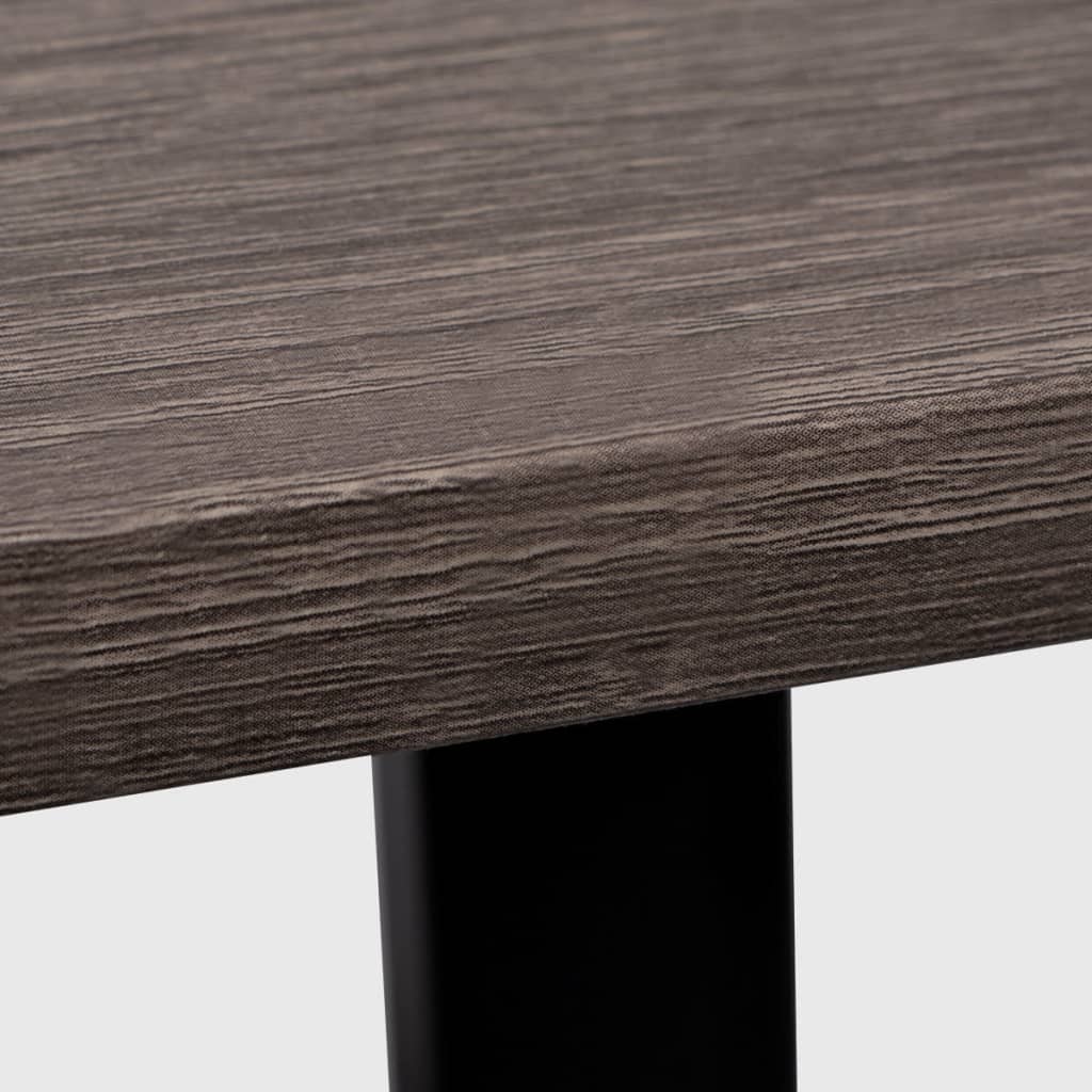 Desk with 2 Shelves Gray and Oak