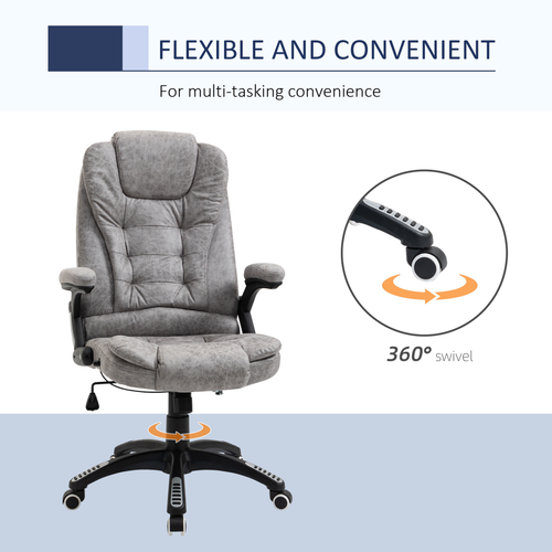 Office chair with swivel arms and wheels