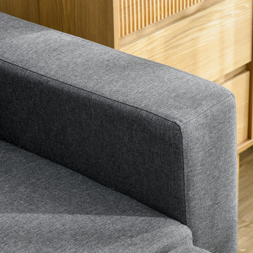 HOMCOM Corner Sofa Bed with Storage, 3 Seater Pull Out Sofa Bed, Dark Gray