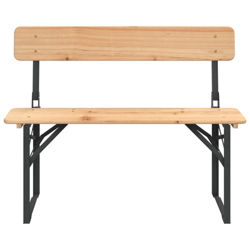 vidaXL 3 Piece Folding Beer Table Set Solid Wood Fir