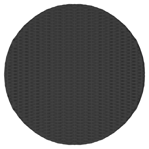 Tea Table Black 68x68x30 cm Poly Rattan