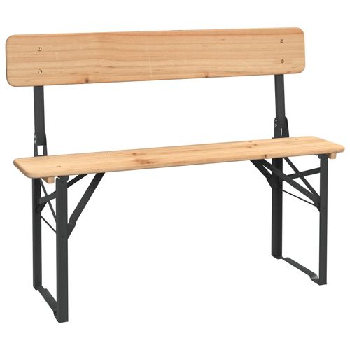vidaXL 3 Piece Folding Beer Table Set Solid Wood Fir
