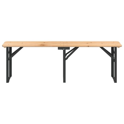 vidaXL 3 Piece Folding Beer Table Set Solid Wood Fir