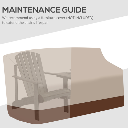 Wooden Double Adirondack Chairs Loveseat & Center Table & Umbrella Hole, Gray