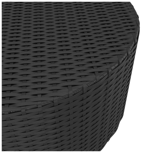 Tea Table Black 68x68x30 cm Poly Rattan