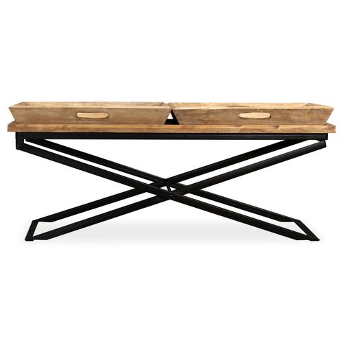 vidaXL Coffee Table Solid Mango Wood 110x55x42 cm