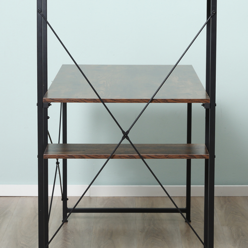 Computer Desk PC Table Study Workstation Home Office 4-tier Bookshelf Storage
