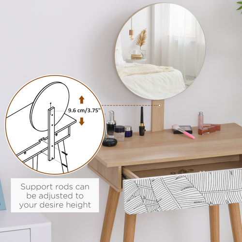 Wooden Nordic Dressing Table Brown/White