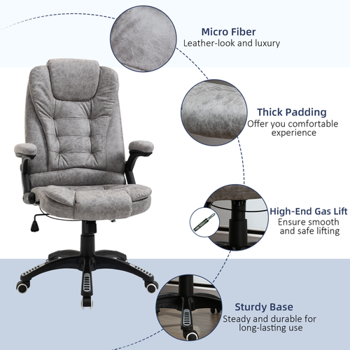 Office chair with swivel arms and wheels
