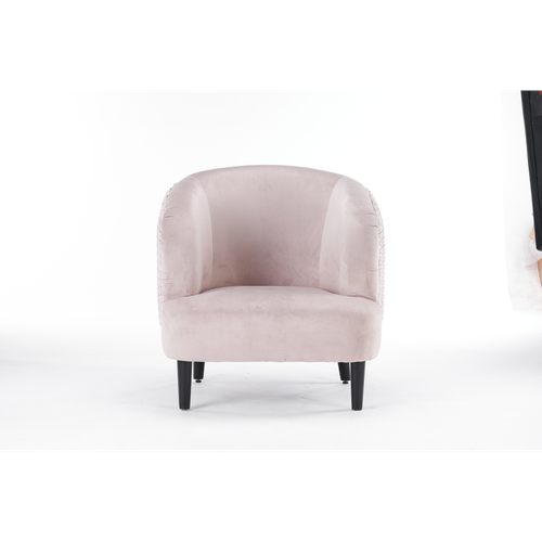 77cm Grey Velvet Arm Chair