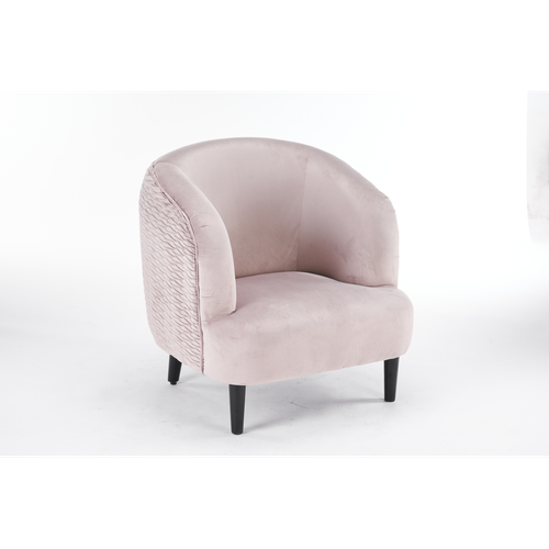 77cm Grey Velvet Arm Chair