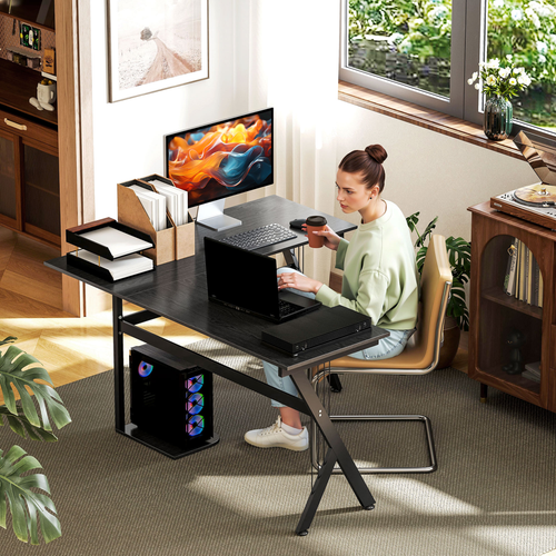 L-Shaped Corner Computer Desk Laptop Workstation PC Table Home Office HOMCOM