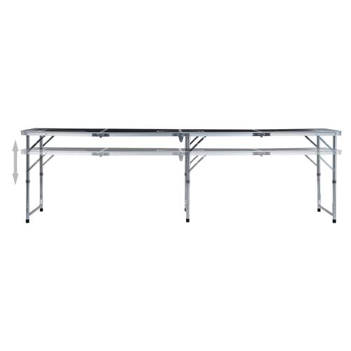 Folding Beer Pong Table 240 cm Black