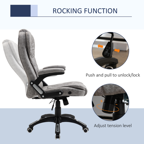 Office chair with swivel arms and wheels