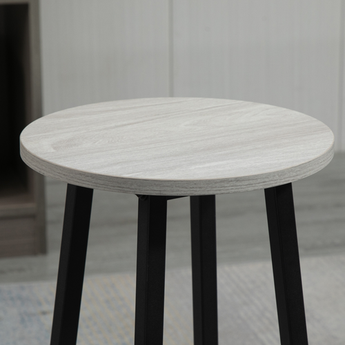 6-Piece Bar Table Set, 2 Breakfast Tables with 4 Stools,Grey