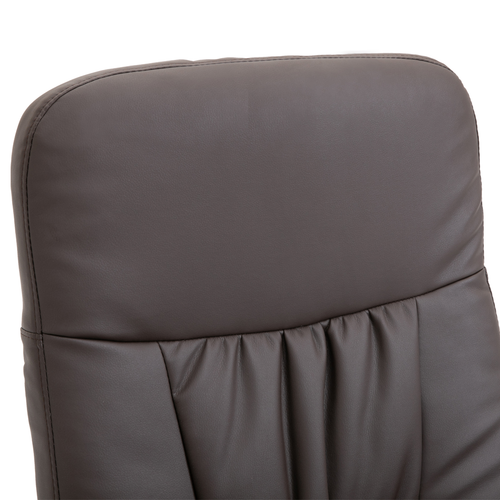 2 Pcs Reclining Armchair Ottoman 360 Swivel Home Furniture PU Leather Brown