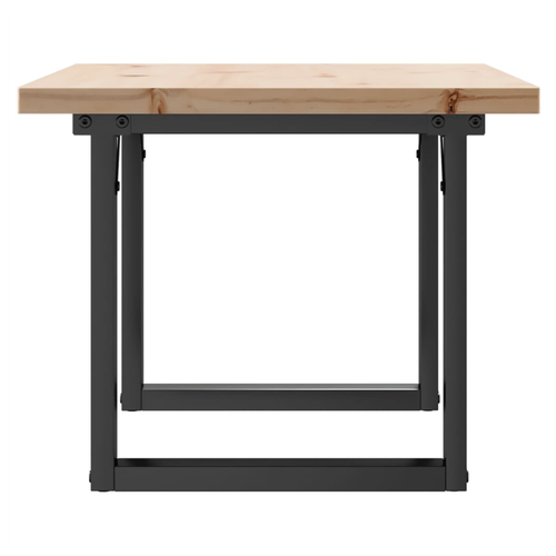 Coffee Table O-Frame 80x50x40.5 cm Solid Wood Pine and Cast Iron