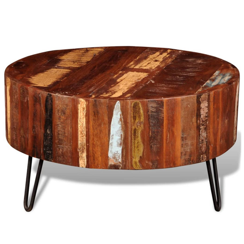 vidaXL Coffee Table Solid Reclaimed Wood Round