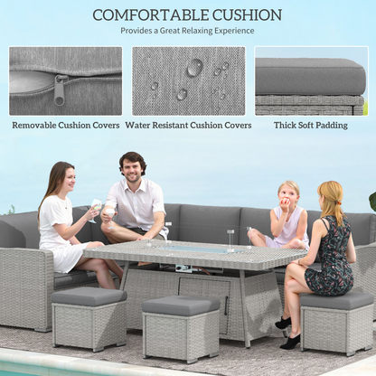 Outdoor Fire Pit Table Set - 50,000 BTU Heat Output for Relaxation