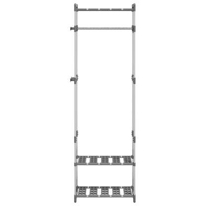 3-Tier Clothes Rack Silver 59x29x192 cm Aluminum