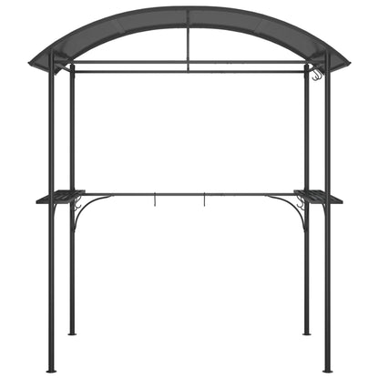 BBQ Gazebo with Side Shelves Anthracite 220x115x230 cm Steel