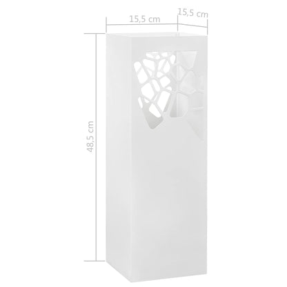 Umbrella Stand Stones Steel White