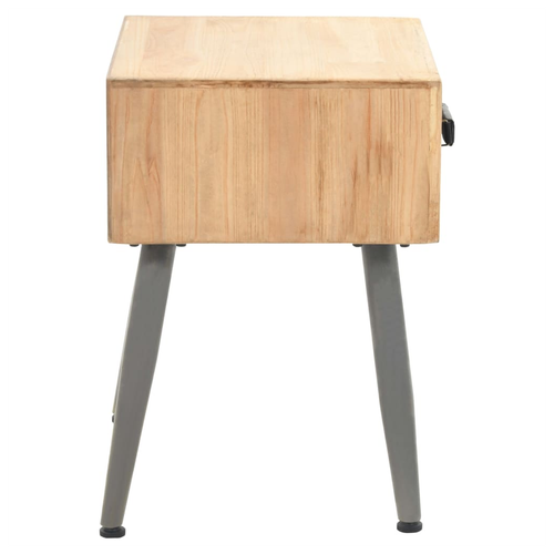 Bedside Table Solid Fir Wood 43x38x50 cm