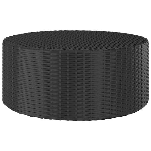 Tea Table Black 68x68x30 cm Poly Rattan