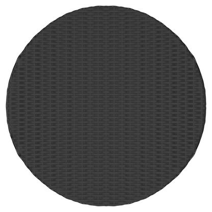 Tea Table Black 68x68x30 cm Poly Rattan