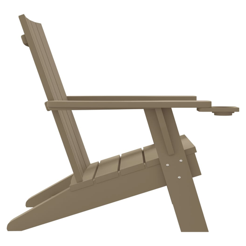 Garden Adirondack Chair Light Brown 75x88.5x89.5cm Polypropylene