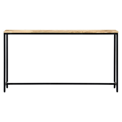 vidaXL Console Table 140x35x76 cm Solid Rough Mango Wood