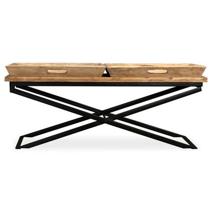 vidaXL Coffee Table Solid Mango Wood 110x55x42 cm