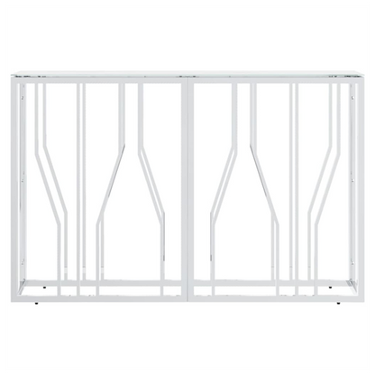 vidaXL Console Table Silver 110x30x70 cm Stainless Steel and Glass