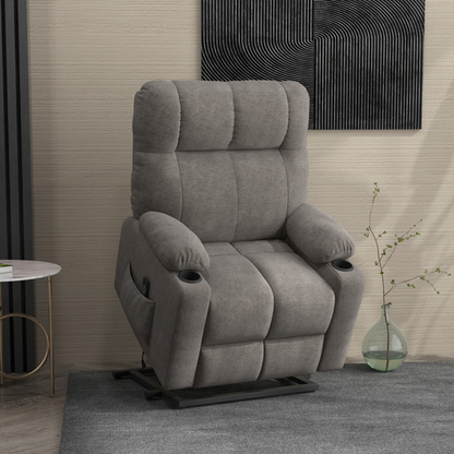 HOMCOM Heavy Duty Riser and Recliner Chair Lift Chair for the Elderly, Gray