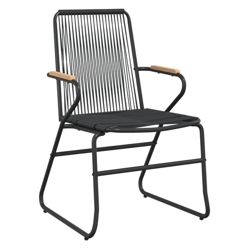 Garden Chairs 4 pcs Black 58x59x85.5 cm PVC Rattan