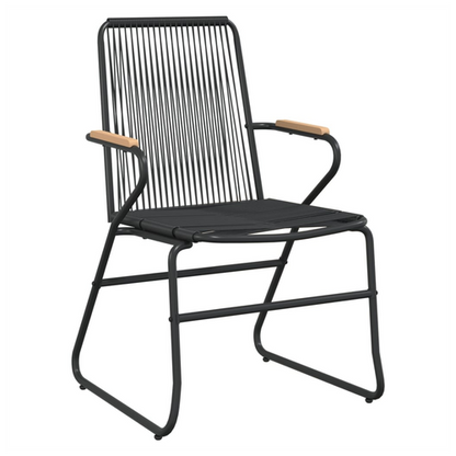 Garden Chairs 4 pcs Black 58x59x85.5 cm PVC Rattan