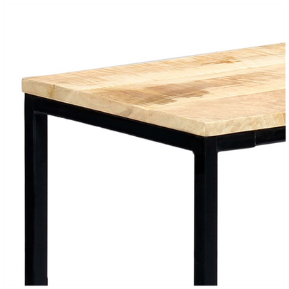 vidaXL Console Table 140x35x76 cm Solid Rough Mango Wood