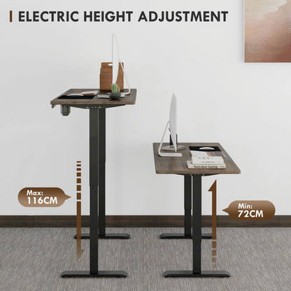 Height Adjustable Electric Standing with 4 Memory Preset Black Vinsetto