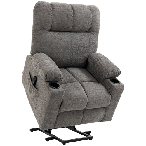 HOMCOM Heavy Duty Riser and Recliner Chair Lift Chair for the Elderly, Gray