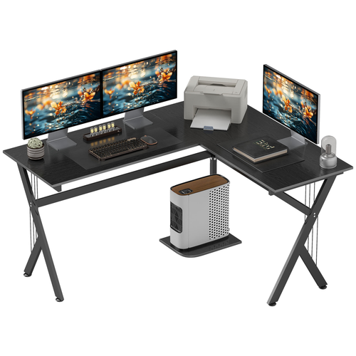L-Shaped Corner Computer Desk Laptop Workstation PC Table Home Office HOMCOM