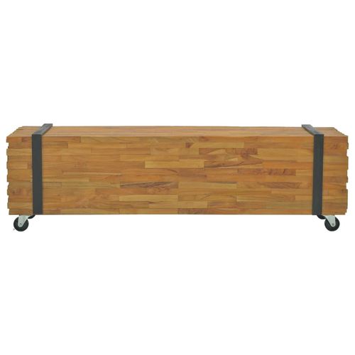 TV Stand 110x30x32.5 cm Solid Teak Wood