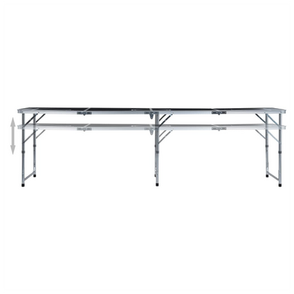 Folding Beer Pong Table 240 cm Black